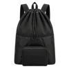 Sac à dos à cordon en maille noire