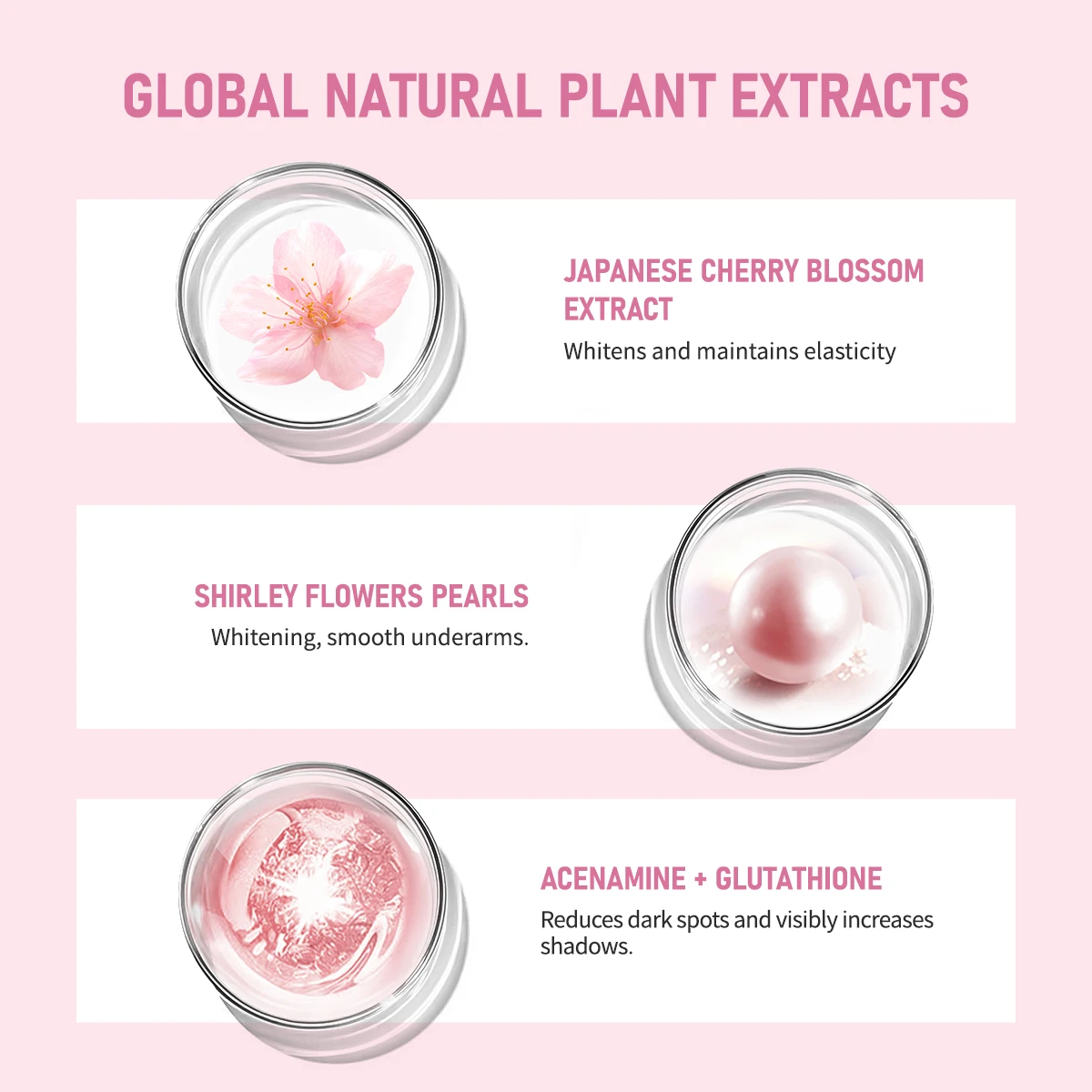 New Products Sakura Gluta Brightening Pearl Capsules Underarm Cream 30g  Body Lotion Skincare Private Label