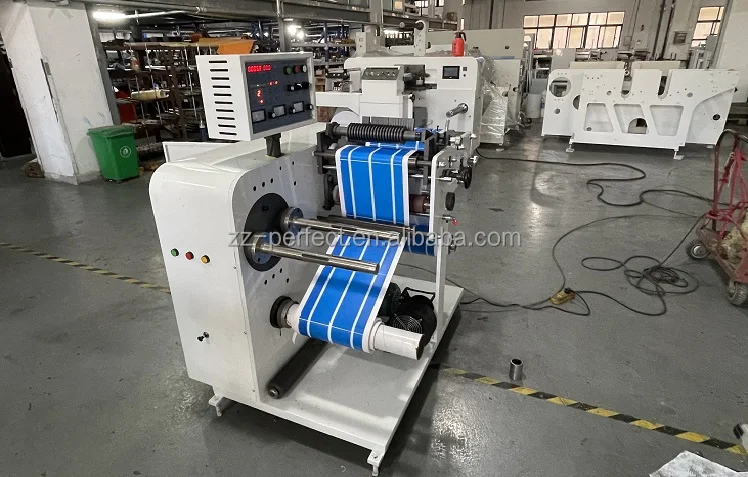 Small Adhesive Blank Label Stickers Rotary Die Cutting Slitting Machine