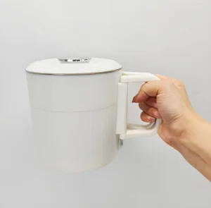 0.8L Dual Wall Stainless Steel Cooker Fast Boiling Keep Warm Portable Temperature Control 600W Cordless 220V for Household