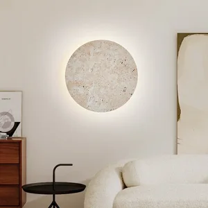 JACKSUN Japanese Style Bedroom Wall Lamp Yellow Cave Stone Nordic Retro LED Light Source for Atmosphere in Corridor Hallway