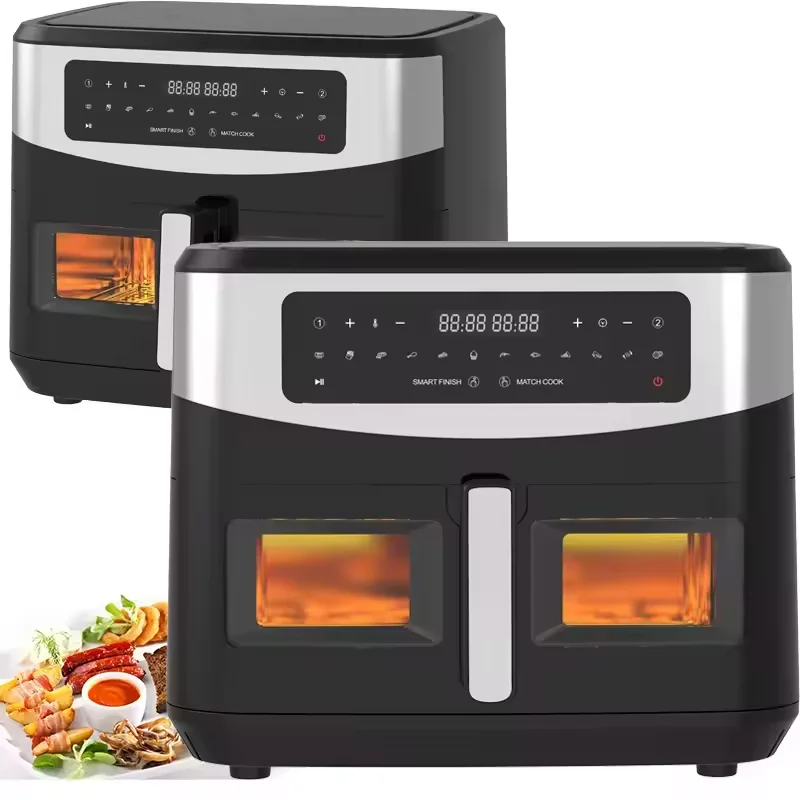 2000W Dual air Fryer 8.2L CNC Intelligent Display Modern Style Oil-free Weight Loss Pot aperçu 6