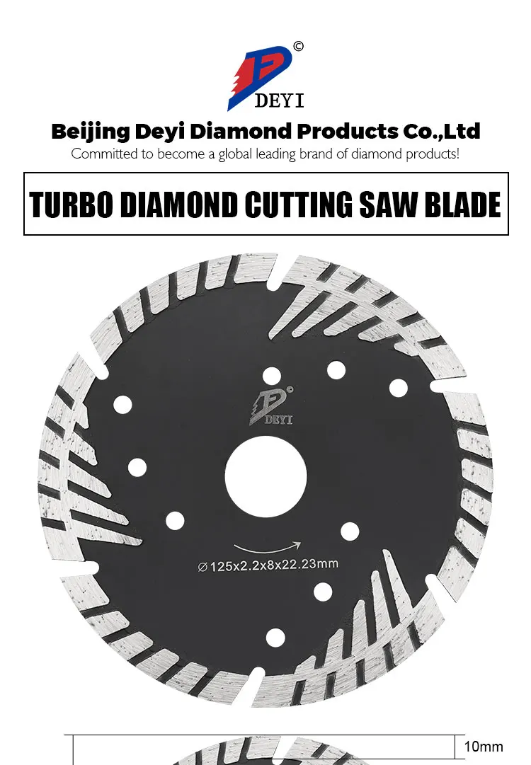 product 5inch 125mm hot pressed diamond turbo sintered circular saw blade for stone granite marble-14