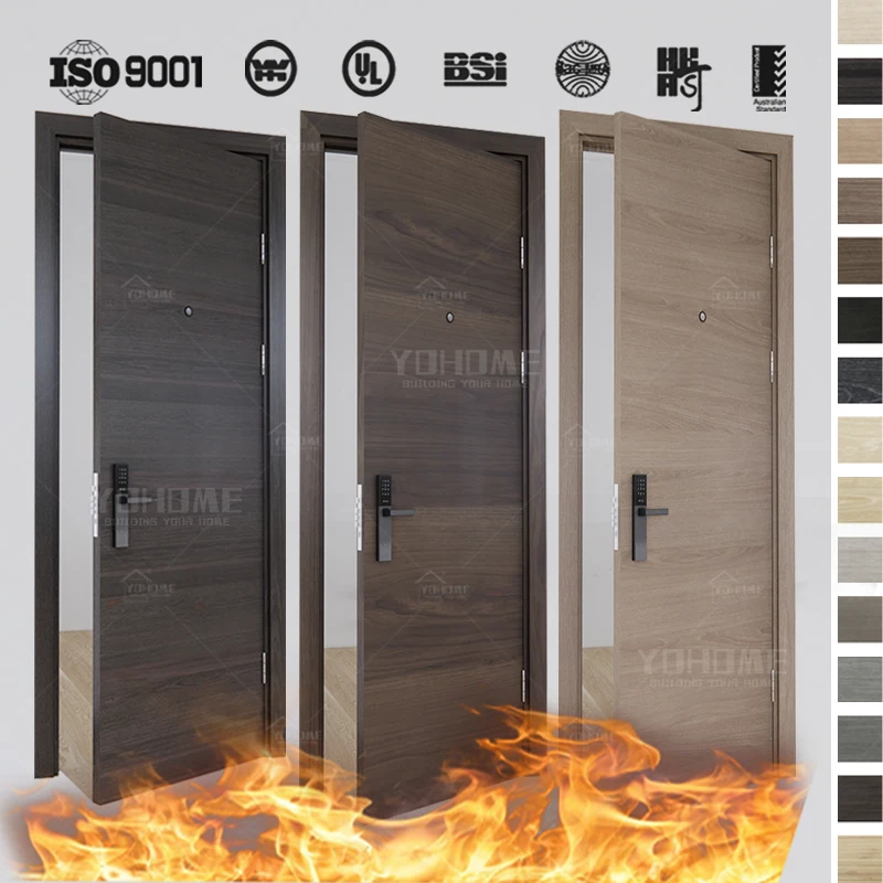 Australia Standard Fire Rated FD30 FD60 FD90 for Apartment Hotel Door Fireproof Smokeproof Wooden Fire Door