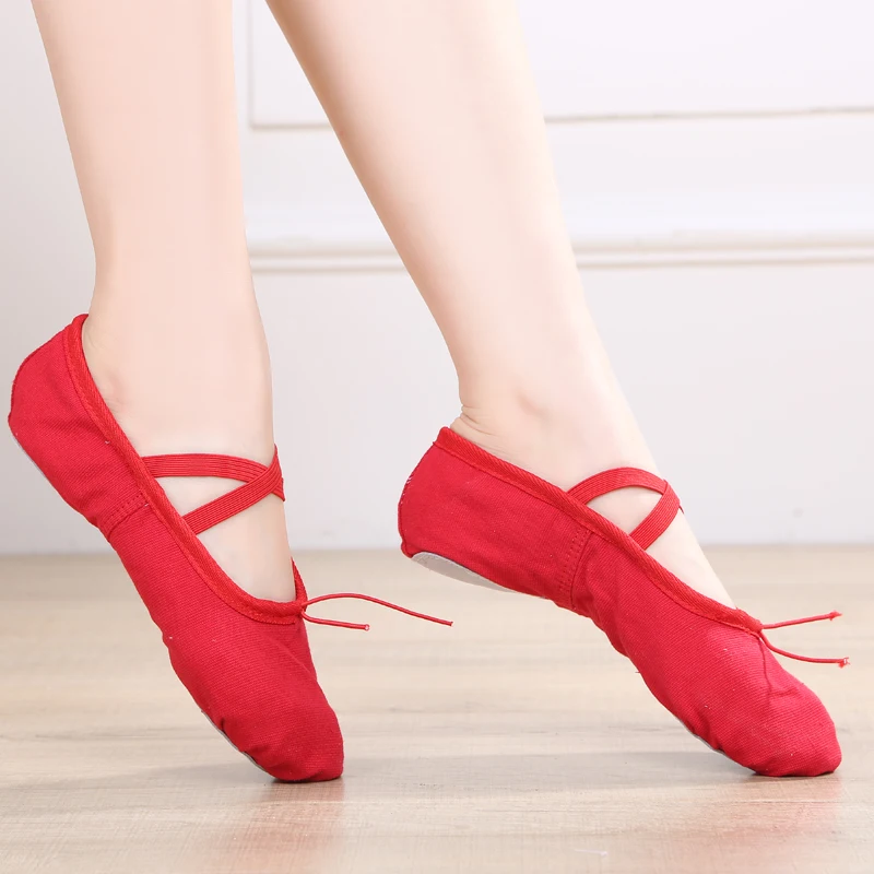 Factory Wholesale Chidren Dance Shoes Ballet Shoes Red Dance Shoes