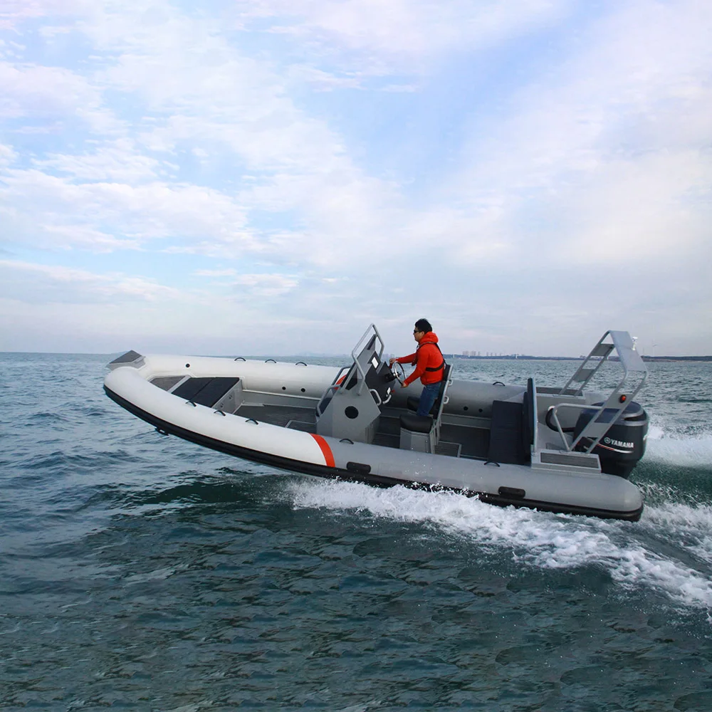Inflatable Floating Boat with Aluminum Hull Rhib Boat DL390 13ft Luxury ...