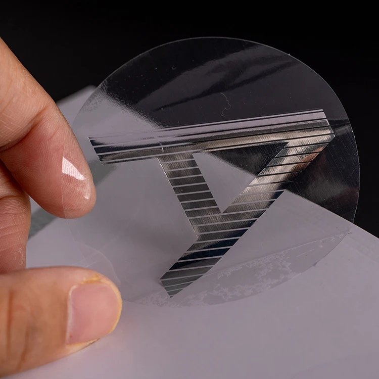 product customized waterproof transparent vinyl label stickers printing design logo clear adhesive round pvc product packaging stickers926-1