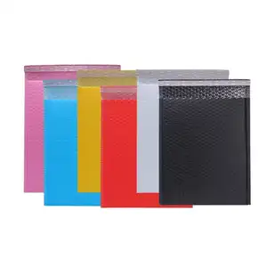 Hot Sale Premium Custom Logo Mix Color Padded Envelopes Shipping Black Poly Bubble Mailers Plastic Bubble Mail Bags
