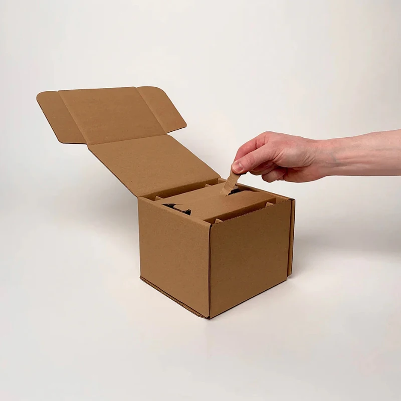 JiuRun Customer Kraft Straight Sided Tumbler Shipping Box for Candle Jar Glass Bottle supplier