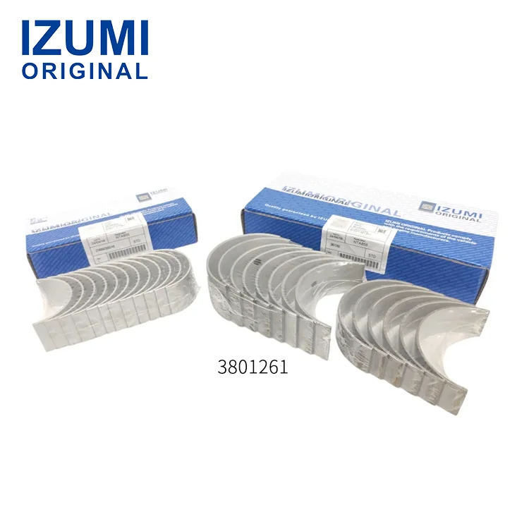 Αρχικό εξάρτημα IZUMI για πετρελαιοκινητήρες 3801261 3030217 για κινητήρες Cummins NT855 και N14, στρόφαλος 0,010 ίντσες (0,25 mm), σετ κύριων εδράνων