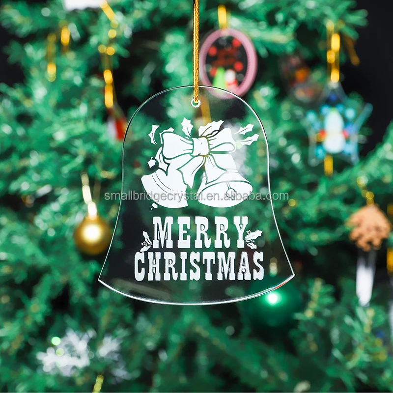 Xmas Tree Decoration Crystal Pendants Shinning Crystals personalized Glass Pendant manufacture