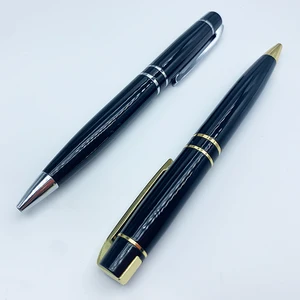 Hot selling Heavy Luxury Black Metal Pen With Custom Logo Stationery and School Supplies Promotion Twist Metal Ballpoint Pen