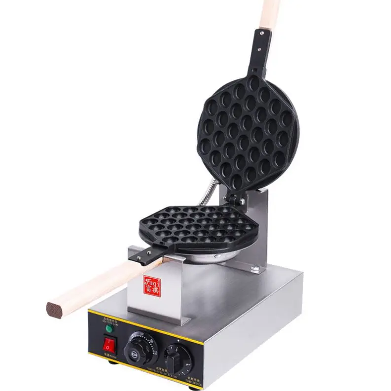 TEBAK Factory Price Eggy Maker Electric Bubble Waffle Maker 7.8'' NonStick Hong Kong Style Egg Waffle Iron Baker