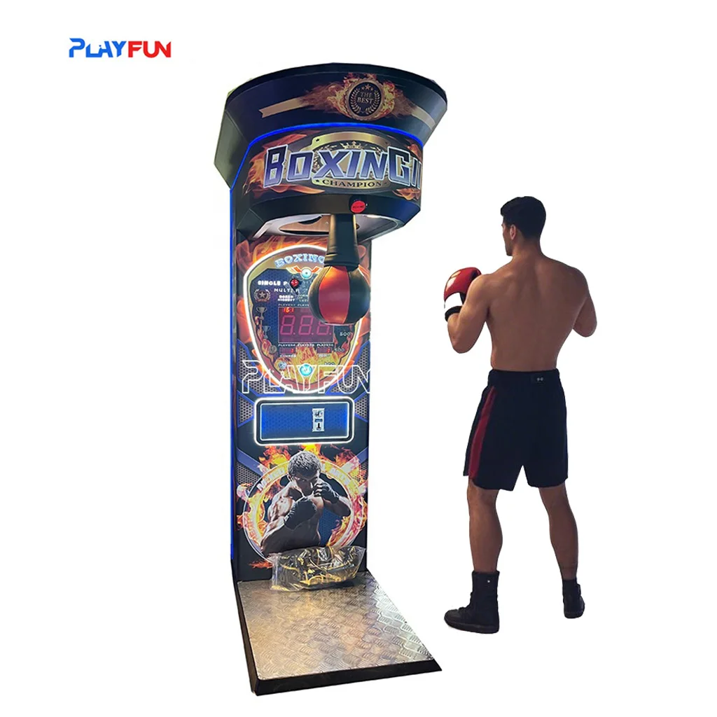 플레이펀 실내 펀칭 및 킥복싱 티켓 코인 작동식 복싱 아케이드 게임기 (게임 센터용)