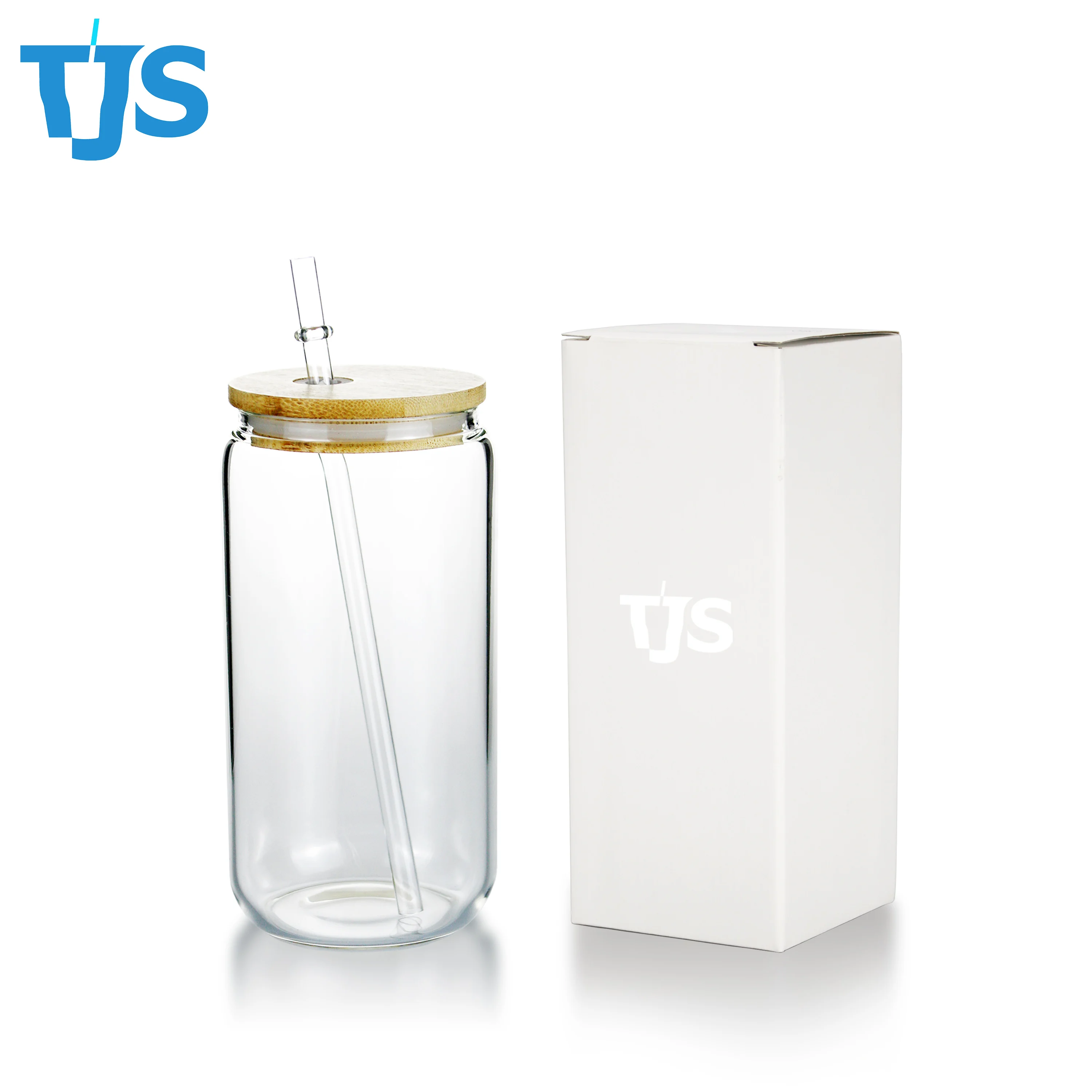 Us Warehouse 16oz Sublimation Clear Frosted Can Glass Mug 16oz Beer Can