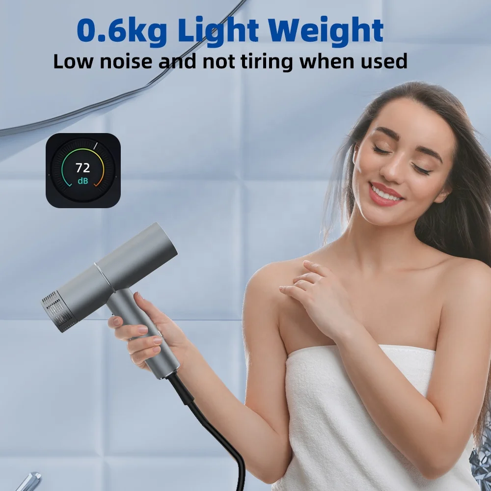 Custom Travel with Light Diffuser Negative Ionic Professional Salon Brushless Motor One Step Hand Dryer Machine for Hair
