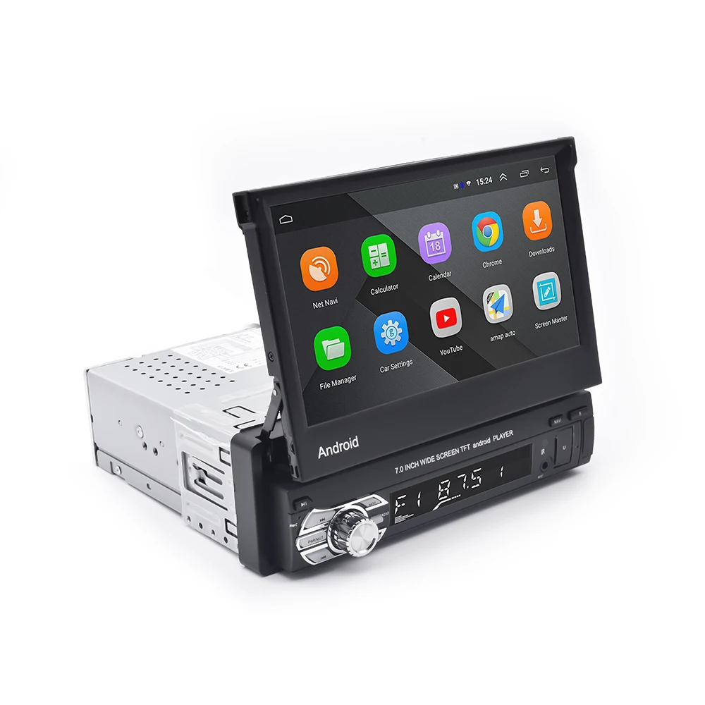 SZDALOS 9706 7 Inch Retractable Car Radio Android Touch Screen GPS WIFI BT FM MP5 Player