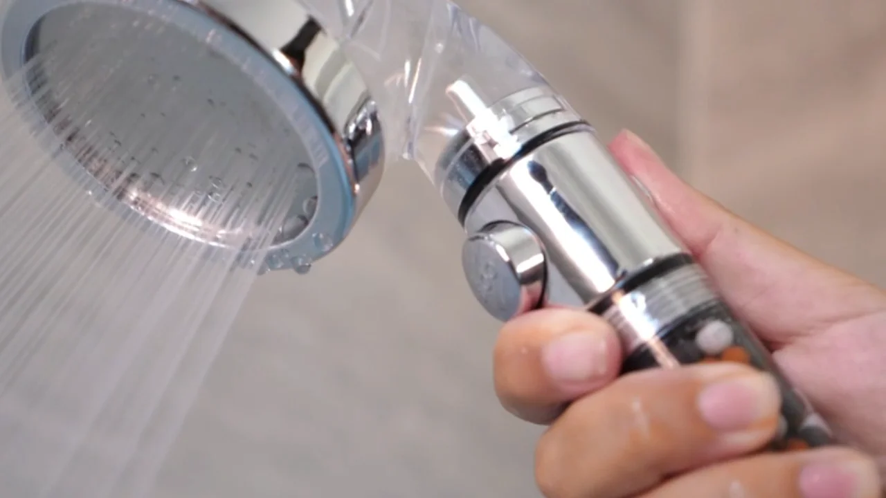Bathroom 3-function Spa Shower Head With Switch Stop Button High ...