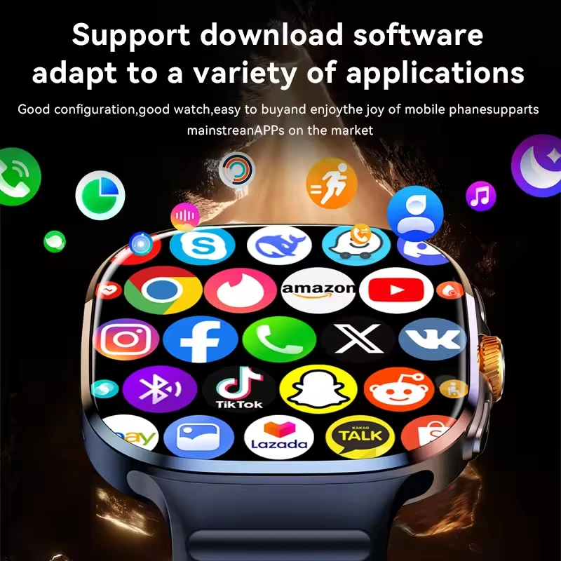 M99 Android 4G Cellular Ai Smart Watch with ChatGPT & DeepSeek Amoled 3+32GB Rotary Camera Sim Card Bluetooth GPS NFC Smartwatch