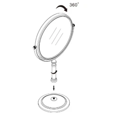 Двухстороннее косметическое зеркало, раздвижное увеличительное зеркало, складное зеркало для отеля, декоративное круглое зеркало для макияжа для ванной комнаты в общежитии