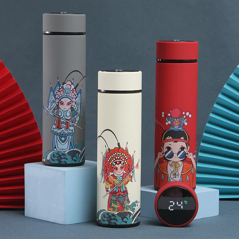 KLH118 500ml Stainless Steel Water Bottle with LED Display