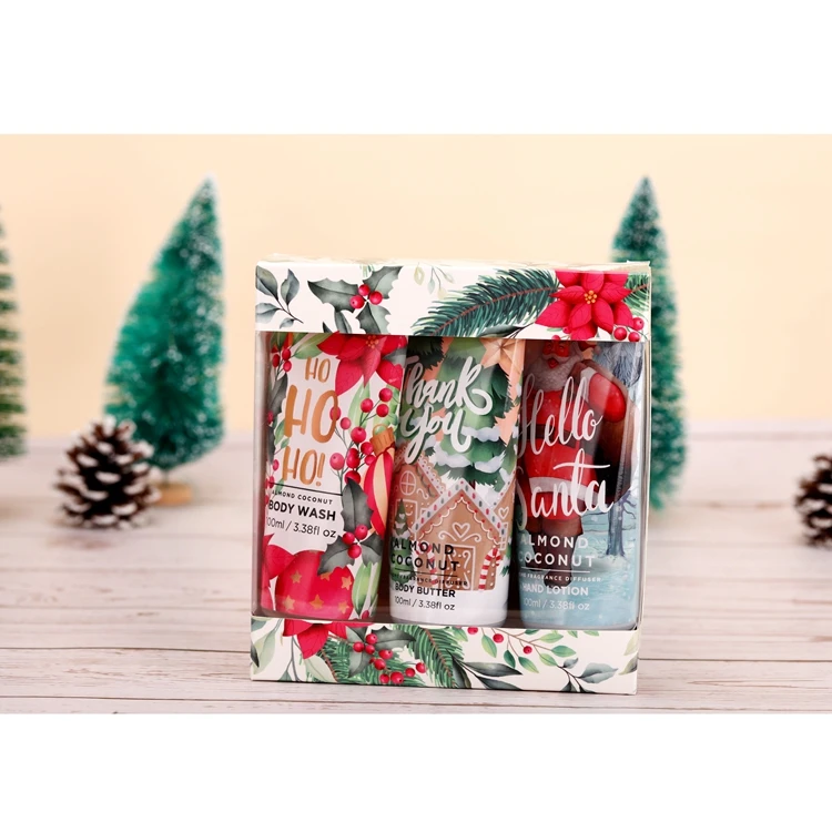 New Design 100ml Bath Set Body Wash Hand Lotion Body Butter for Spa Christmas Gift