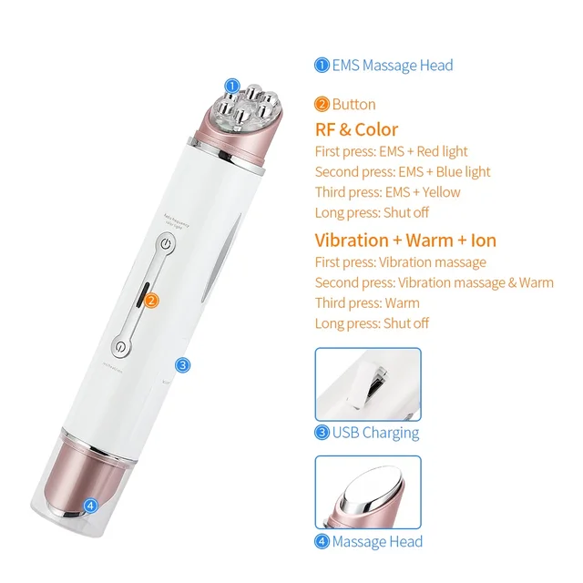 Electric Eye Care Massage Device Pen Vibration Thin Face Magic Stick Eye Massager Anti   Eyes Bag Pouch Wrinkle Beauty Tool