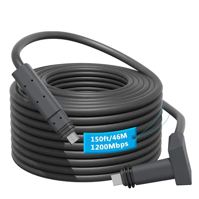 150FT/46M Starlink Cable Extension Kit - Waterproof Gray with End Caps Replacement Satellite Cable for Starlink Rectangular Sate