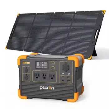 USA Stock E600LFP 1200W 614Wh Portable Power Station Solar Generator for Camping Home Travel 200W Solar Panel MPPT Car