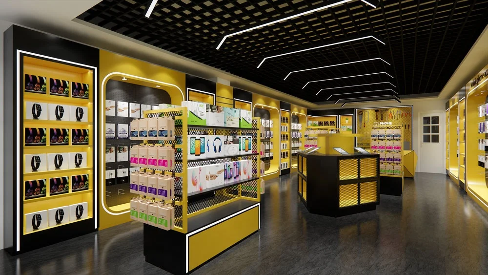 Electronics Showroom Design Mobile Shop Counters Mobile Phone Store Interior Design Decoration for Mobile Shop