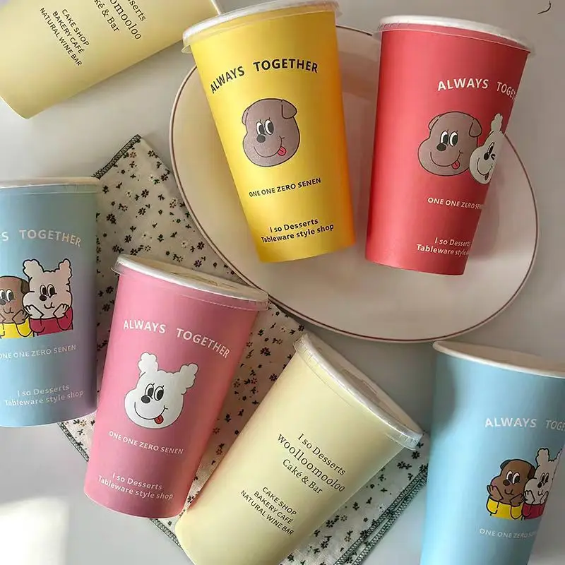 China Manufacturer Bulk Price Disposable Double Wall 4 oz 8oz Coffee Tea and Ice Cream White Paper Cup with Lid