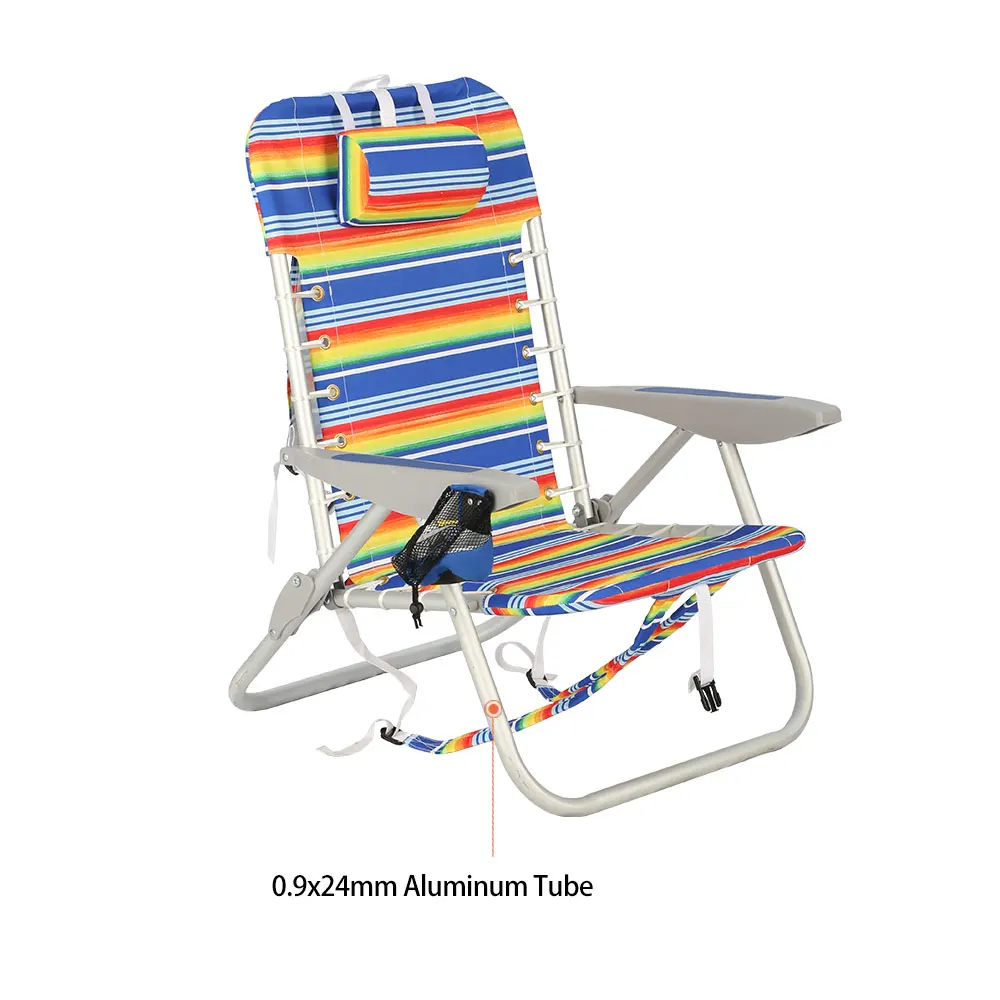 Lightweight Portable Aluminum Folding Beach Lounge Chair With Big
