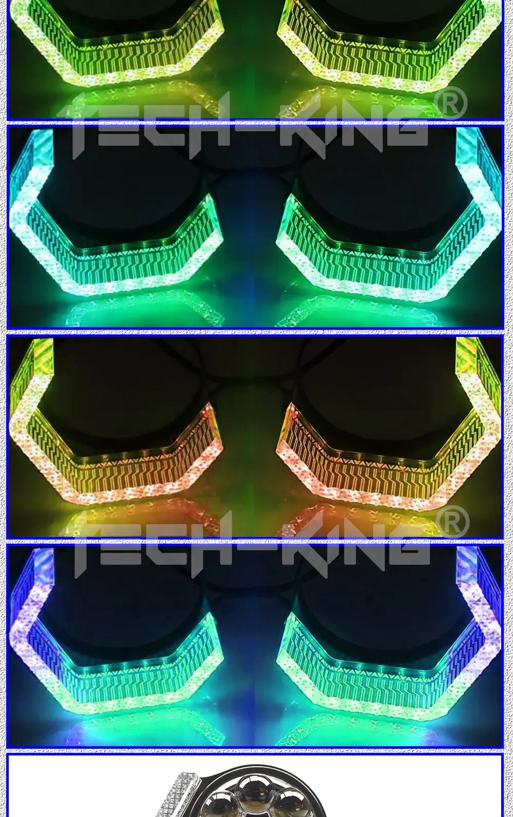 Hot Sale 3.0inch Angel Eye Car Bulbs WRGB Three-Colour Daytime Running Light Daily Running Light 12V Fit Headlight Modify