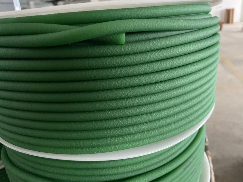 product custom solid pu timing belts for food processing equipment oil heat resistant conveyor drive polyurethane round belt-5