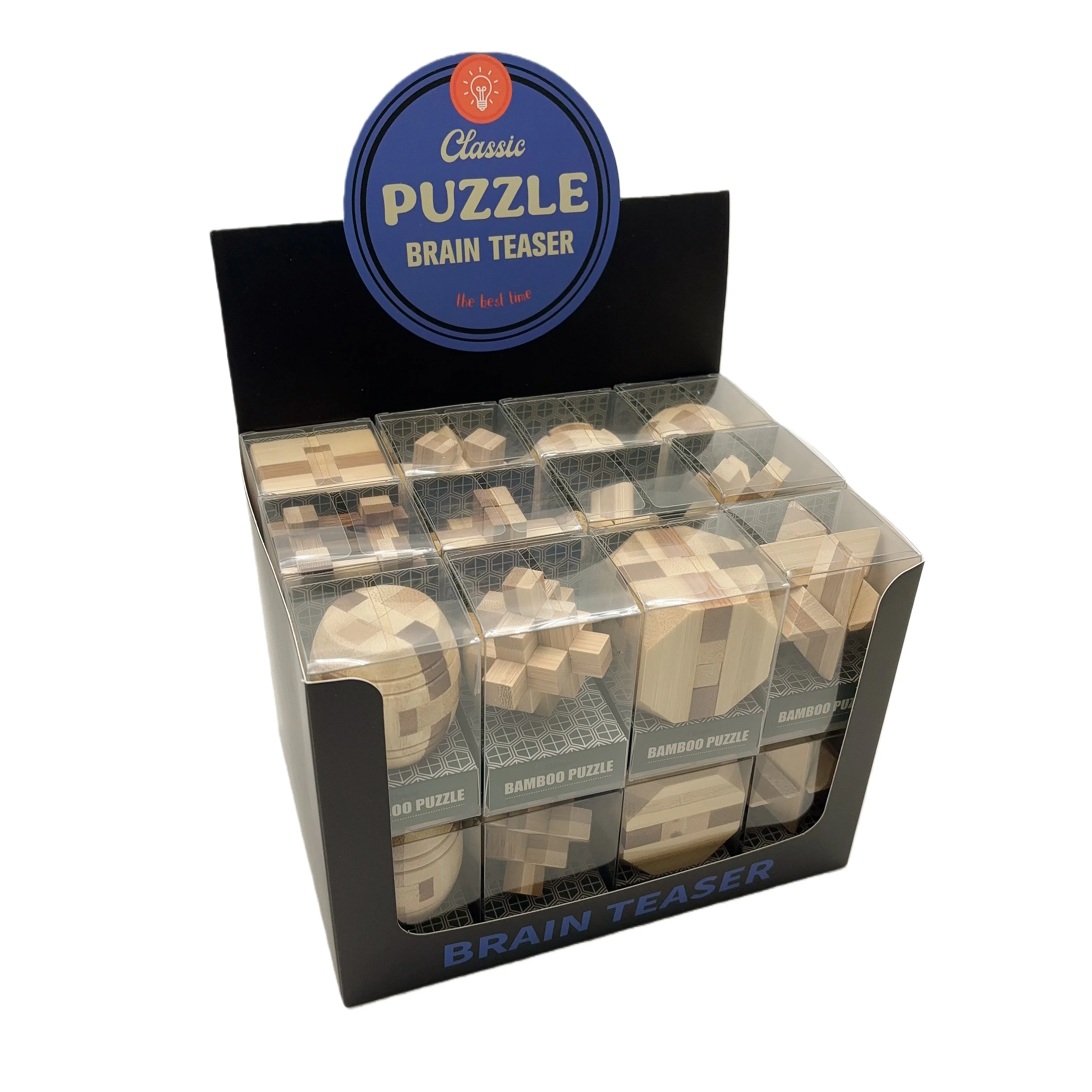 Wooden Brain Game - Bamboo Puzzle for All Ages