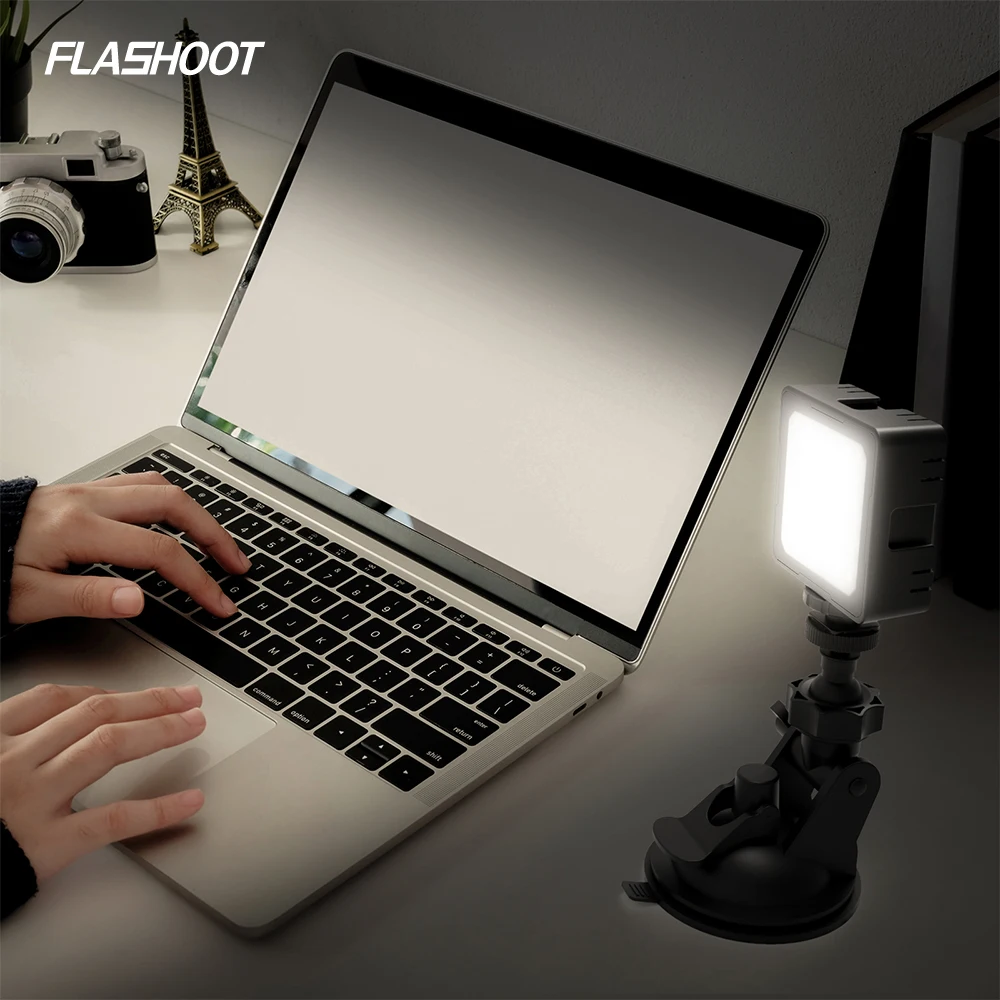 Светодиодное освещение для видеоконференции FLASHOOT со штативом на присоске для компьютера ноутбука увеличение вызовов потоковая передача