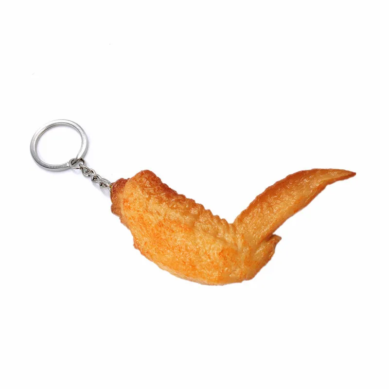 Portachiavi Coscia Di Pollo Fritto E Nuggets – Set 2 Pezzi In PVC Realistico, 8,5x5 Cm E 6x3,7 Cm, Regalo Umoristico - 2