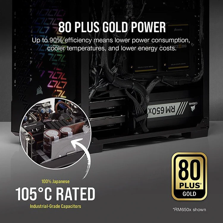 CORSAIR RM750x 750W ATX12V 80 PLUS GOLD 電源ユニット RTX 3060対応