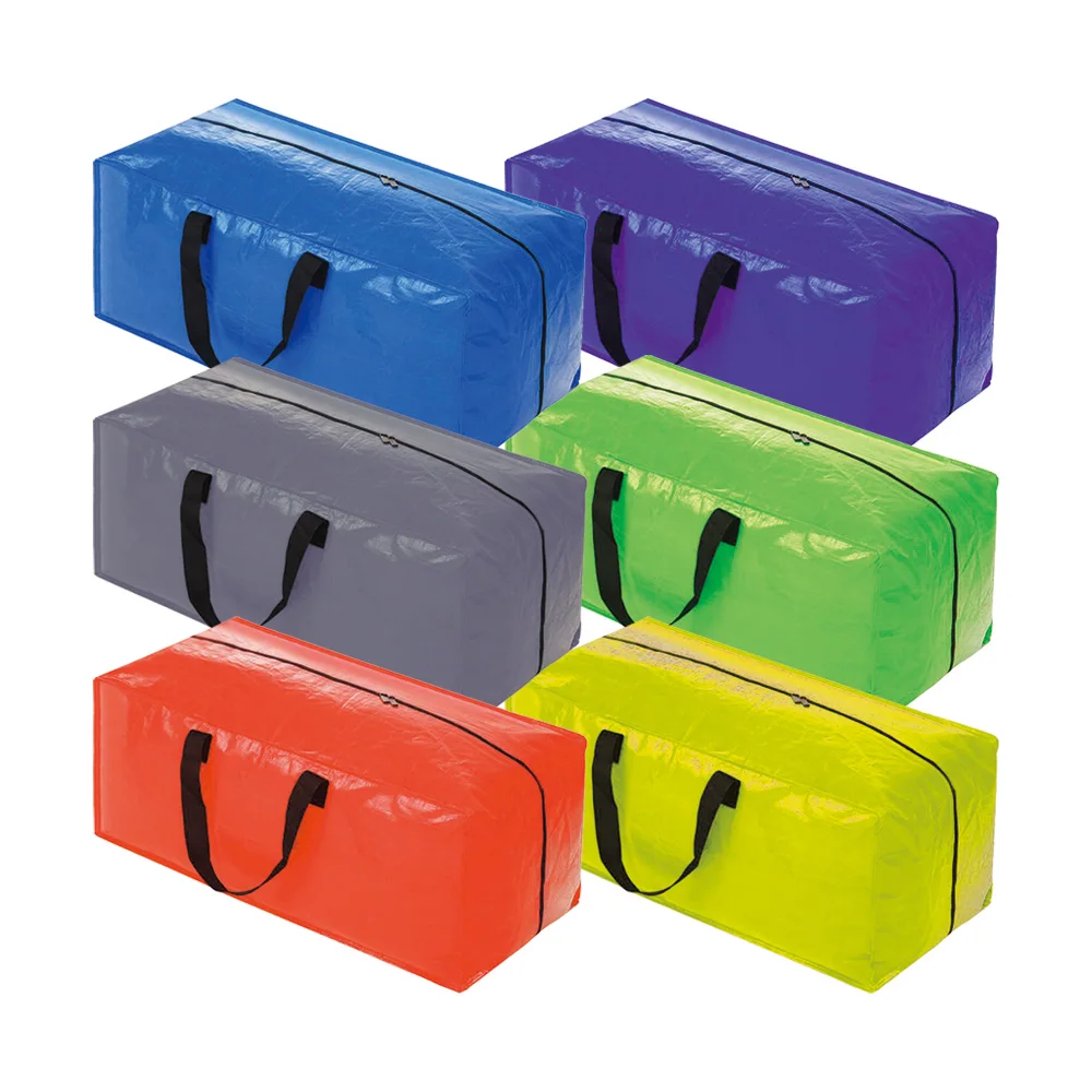 Wholesale Large Capacity Moving Travel Bag with Zipper Handle Custom Storage PP PE for Shopping for Travel