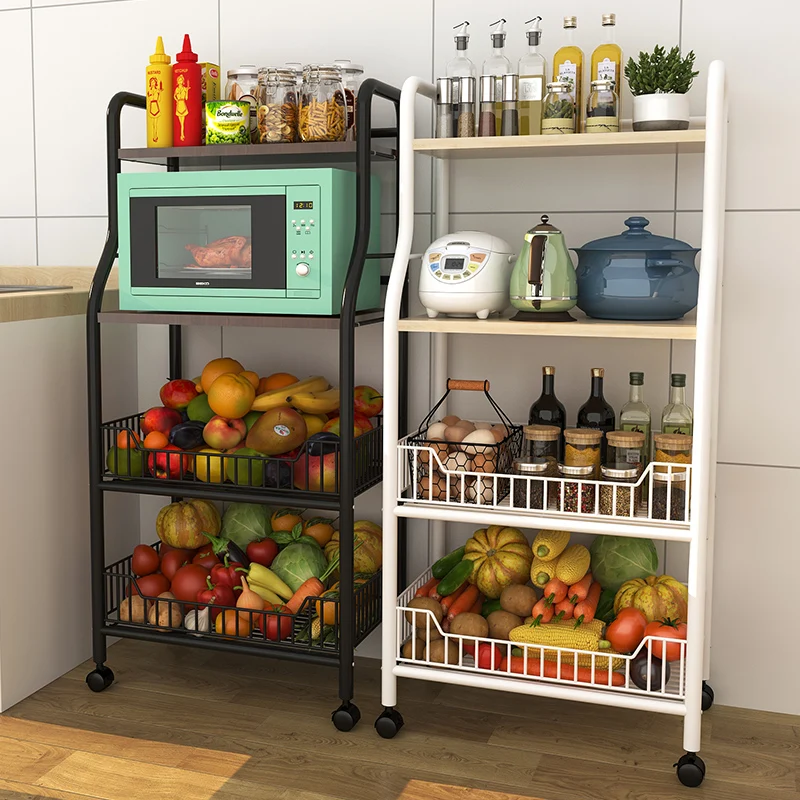 Super Quality Multilayer Storage Shelf Movable Kitchen Rack Metal Heavy Duty Storage Shelves for Living Room