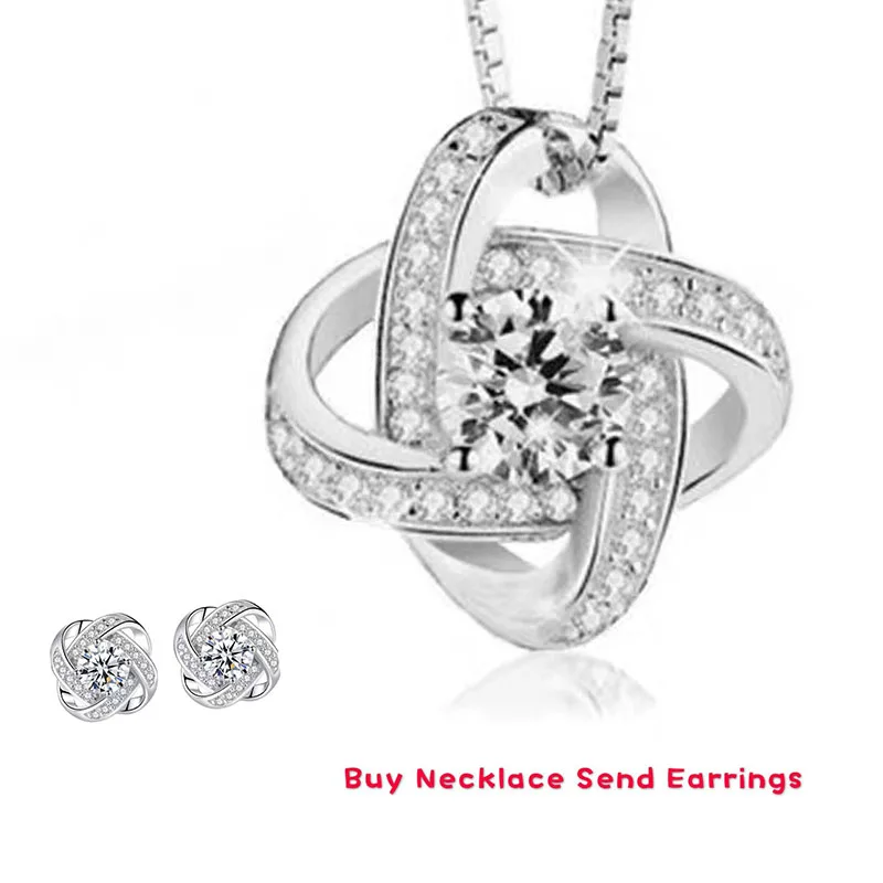 Elegant 925 Sterling Silver Clover Necklace