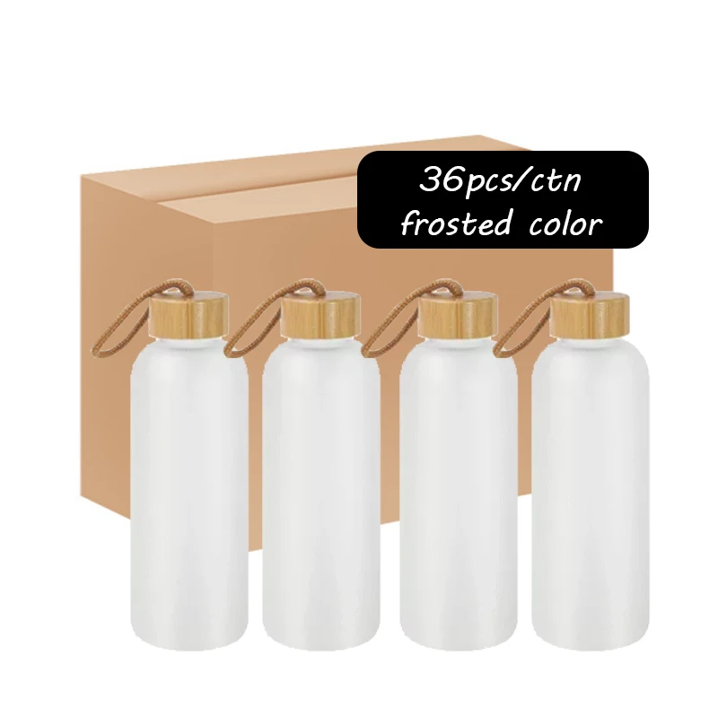 Wholesale DIY 20oz Frosted Multi Color Sublimation No Straw Blanks for  Purse Stanley Glass with Bamboo Lid and Rope Water Bottle - China Water  Bottle That Keeps Water Cold for 24 Hours