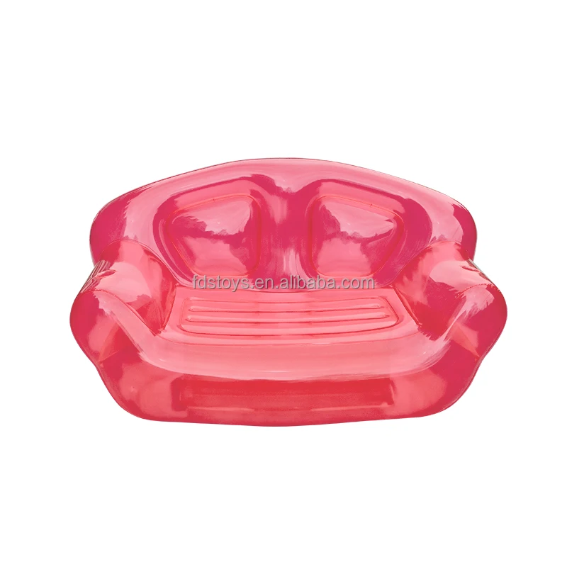 On Stock PVC Inflatable Transparent Sofa, Pink Color Double Person ...