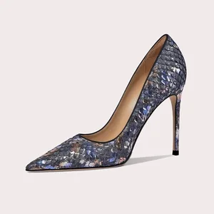 New Pointed Toe Style Available Fish Scale Pattern High Heels - Pointed Toe Stiletto Pumps for Banquet