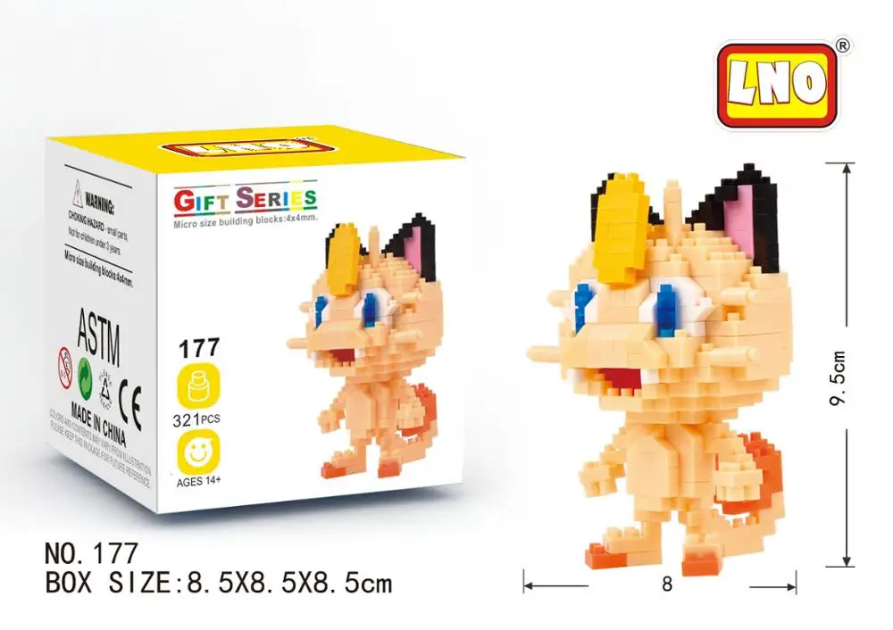 22 Different DIY Poke Go Plastic Micro Block Anime Mini Figures Factory-Direct Model Cartoon Toys