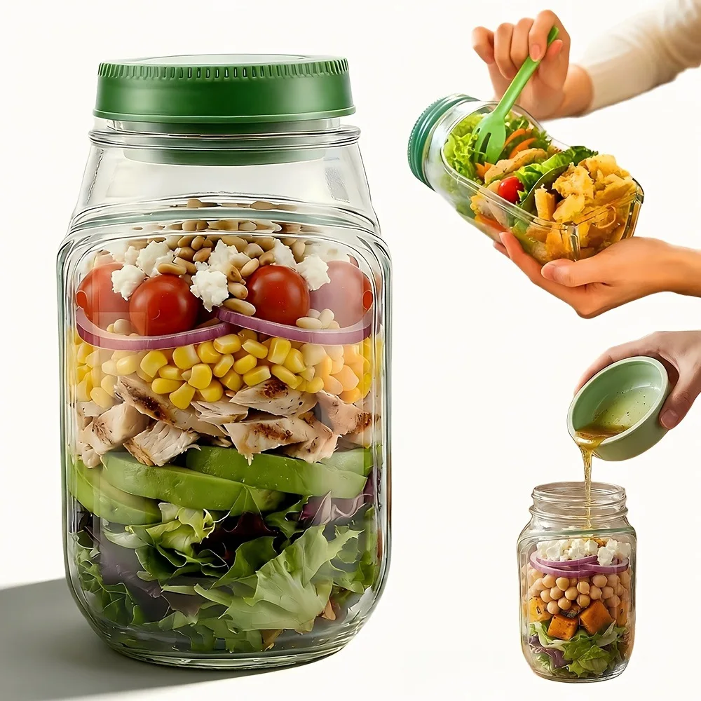Leak-proof Side-opening Plastic Salad Cup