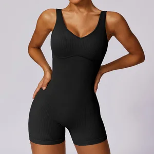 High Quality Seamless Thread Elastic Exercise Jumpsuit 2026