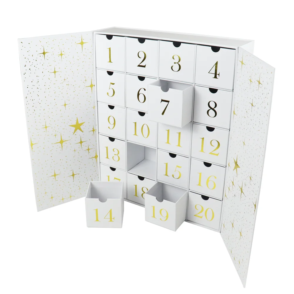 Custom Ramadan Christmas Chocolate Calendar Advent Boxes Paper Cosmetic