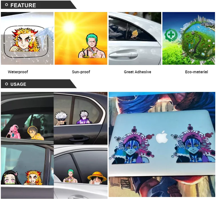 500 Styles Outdoor Waterproof Anime Car Stickers For Dbz Demon Slayer