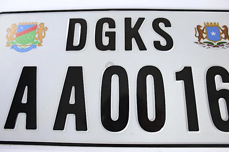 Print Emboss Letter Car Number Plate Custom Somalia Reflective Film Motorcycle License Plate for Pakistan Aluminum Plate Sign